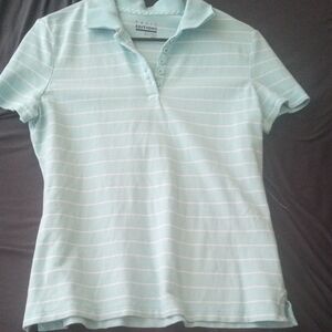 Basic Editions Blue and White Button Down Shirt